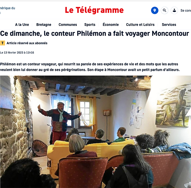 Le conteur Philémon en Bretagne